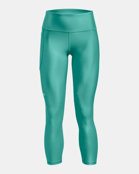 Damen HeatGear® Armour No-Slip Waistband Ankle-Leggings, Green, pdpMainDesktop image number 4